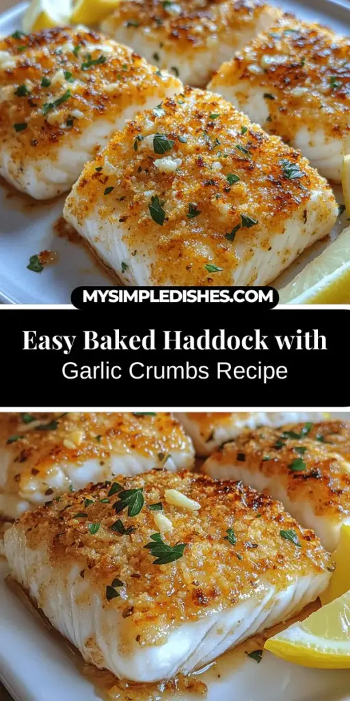 Looking for a quick and healthy seafood option? Try this delicious baked haddock with garlic crumbs recipe! With tender, flaky haddock topped with crispy garlic-infused breadcrumbs, this dish is perfect for both weeknight dinners and special occasions. Ready in under 30 minutes, it's packed with protein and omega-3 fatty acids, making it heart-healthy too. Discover the simple steps and key ingredients that come together to create a gourmet meal at home. Enjoy the perfect balance of flavor and texture!