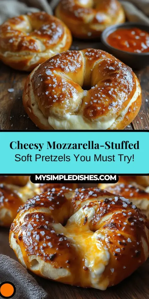 Discover the ultimate treat with this mozzarella-stuffed soft pretzel recipe! Combining the classic chewy texture of soft pretzels with gooey, melted mozzarella cheese, these snacks are perfect for any occasion. Whether it's a cozy movie night or a gathering with friends, your taste buds will thank you. Follow our step-by-step guide to make your own delicious batch from scratch, complete with tips on shaping and baking. Elevate your snack game today!