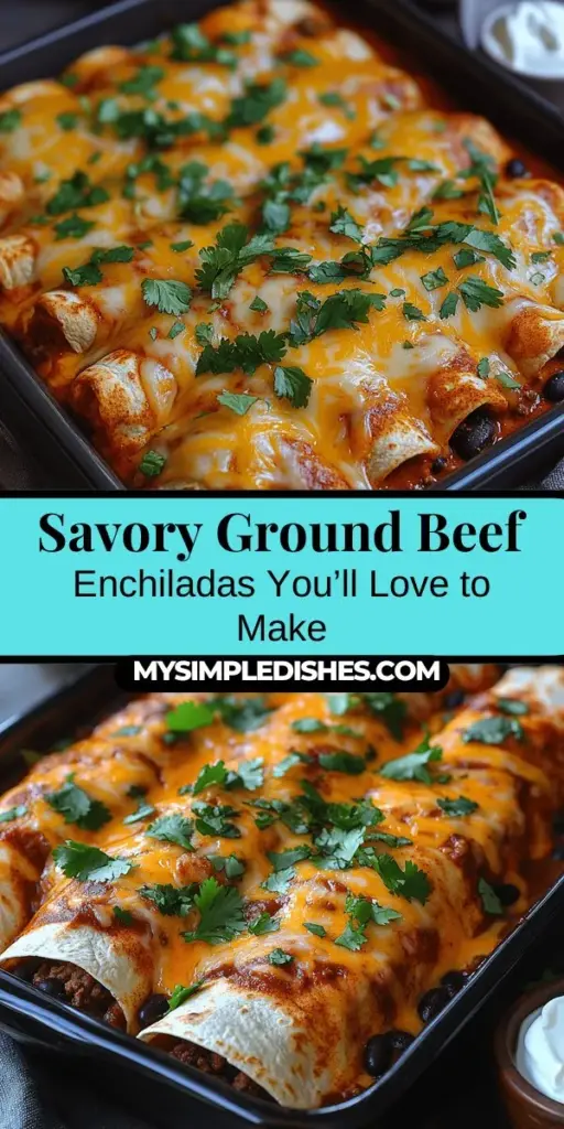 Discover the joy of making savory ground beef enchiladas from scratch with this easy recipe. Perfectly rolled corn tortillas filled with seasoned beef and black beans, topped with a rich enchilada sauce and melted cheese, create a comforting dish that's ideal for family dinners or gatherings. Enjoy a flavorful meal that's not only satisfying but also nourishing, showcasing the heart of Mexican cuisine. Bring everyone together around the table with this delicious classic!