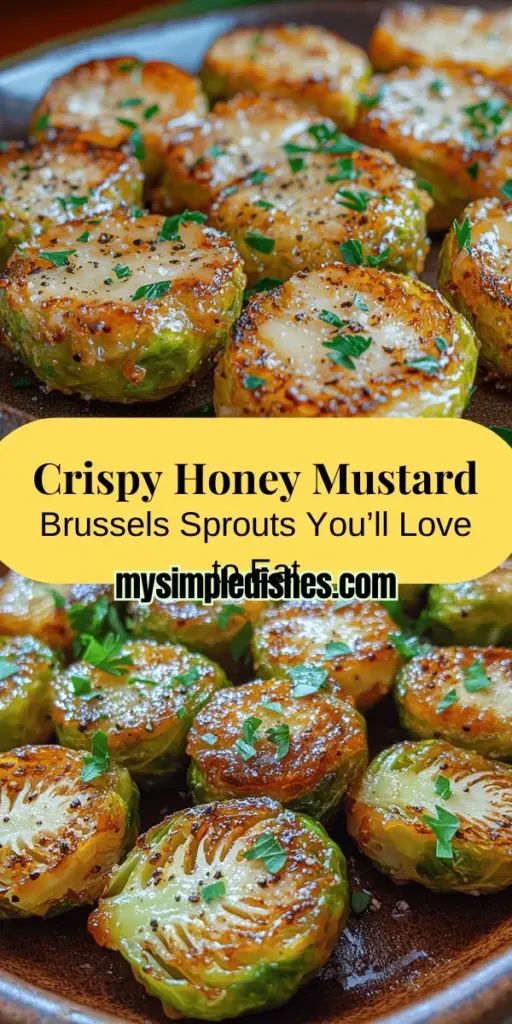 Discover the deliciousness of Crispy Honey Mustard Brussels Sprouts, a recipe that transforms this often-polarizing vegetable into a culinary star. Combining the sweet and tangy flavors of honey and Dijon mustard, these Brussels sprouts are not only crispy but also packed with nutrients like vitamins K and C. With easy preparation and wholesome ingredients, this dish makes for a perfect side or snack that caters to all taste buds. Embrace the flavorful journey of Brussels sprouts and elevate your meals today!
