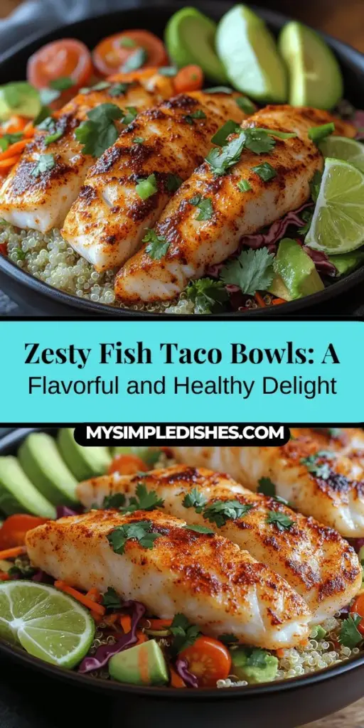Discover the delicious world of Zesty Fish Taco Bowls with Crunchy Slaw! This vibrant dish combines flaky, seasoned fish with a refreshing slaw made of cabbage, carrots, and cilantro, all served over a base of quinoa or brown rice. Perfect for busy weeknights or a quick lunch, these taco bowls are not only easy to prepare but also customizable to suit your taste. Enjoy a nutritious meal that’s both satisfying and packed with flavor, ideal for any occasion!