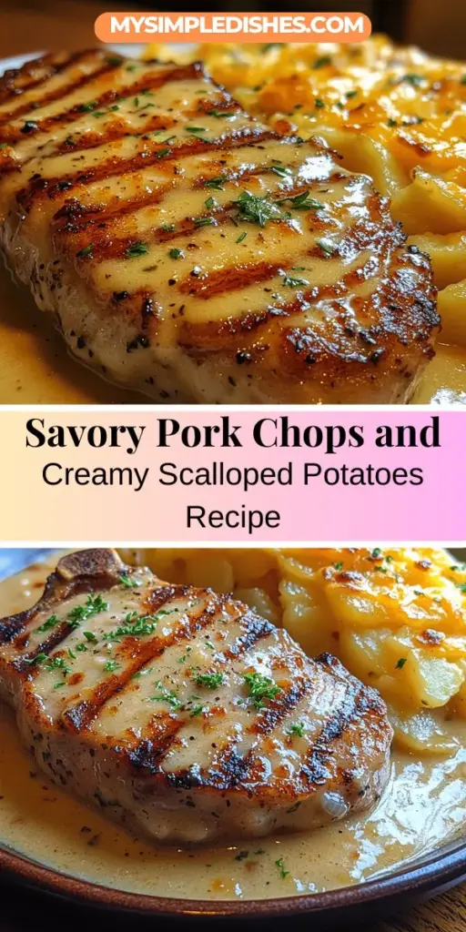 Discover the comforting flavors of savory smothered pork chops and creamy scalloped potatoes! This classic dish features juicy, tender pork chops bathed in a rich sauce, perfectly complemented by layers of creamy, cheesy potatoes. Ideal for chilly nights or family gatherings, this recipe is both indulgent and nostalgic. With easy-to-follow instructions and simple ingredients, you'll create a heartwarming meal that brings joy to the table. Perfect for both seasoned chefs and kitchen newcomers alike!