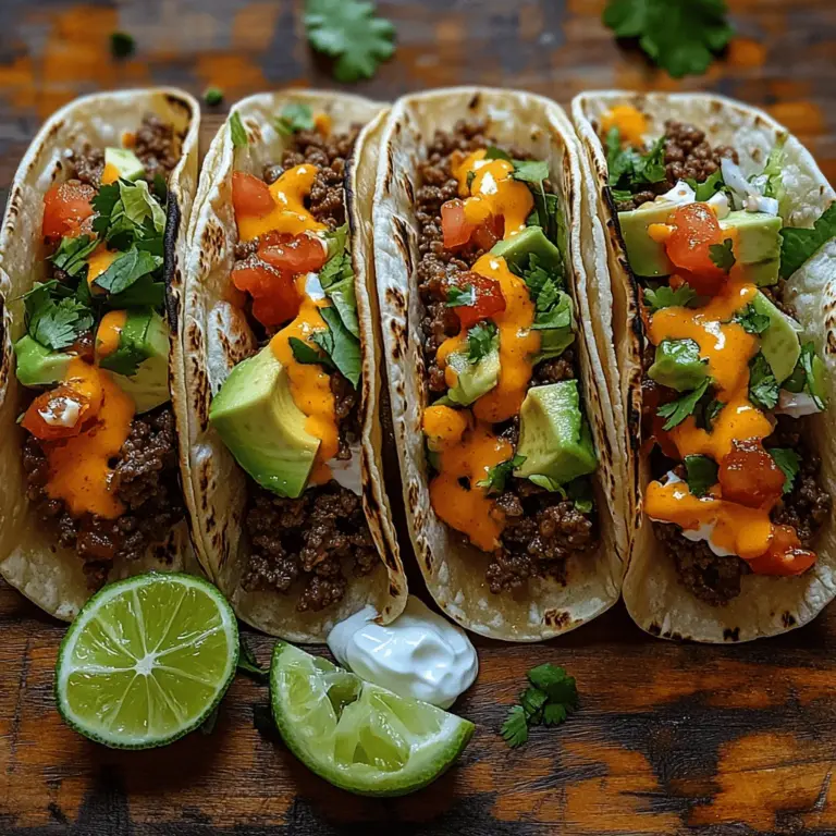 Tacos are more than just a meal; they embody a celebration of flavors, cultures, and traditions. Among the myriad of taco recipes, the Flavorful Fiesta Beef Tacos stand out as a delightful and easy-to-make option that promises to please family members and guests alike. Whether it's a casual weeknight dinner or a festive gathering with friends, this beef taco recipe offers a perfect blend of savory ingredients wrapped in warm tortillas, making every bite a fiesta for the senses.