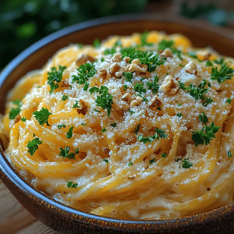 If you’re searching for a delicious and healthy alternative to traditional pasta dishes, look no further than Creamy Spaghetti Squash Alfredo. This innovative recipe takes the classic creamy Alfredo sauce and pairs it with spaghetti squash, a nutritious vegetable that mimics the texture of pasta while offering a host of health benefits. Whether you’re aiming to cut calories, reduce carbs, or simply explore new culinary avenues, spaghetti squash is a fantastic option that won’t disappoint.