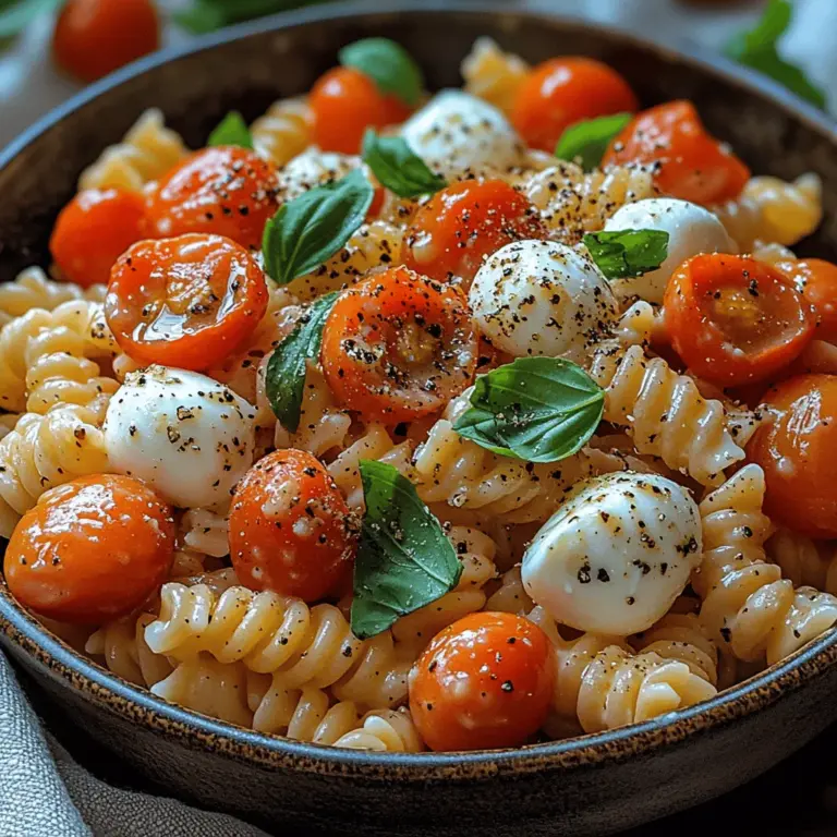 If you're seeking a salad that embodies vibrant flavors, effortless preparation, and remarkable versatility, look no further than the Creamy Caprese Pasta Salad. This dish is not just a side; it's a celebration of fresh ingredients that come together to create a delightful and satisfying meal. Perfect for casual lunches, festive gatherings, or even as a quick, wholesome dinner, this pasta salad stands out with its rich textures and colorful presentation.
