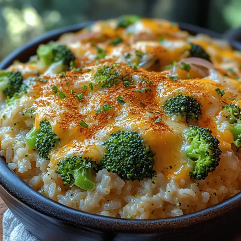 Casseroles have long held a cherished place in the hearts and kitchens of home cooks across the globe. These baked dishes, often a medley of proteins, vegetables, and grains, offer a perfect blend of convenience, comfort, and nourishment. One standout recipe that embodies the essence of this beloved cooking style is the Cheesy Broccoli Bliss Casserole. This delightful dish not only showcases the vibrant flavor of fresh broccoli but also combines it with rich, creamy cheese and fluffy rice, making it a wholesome and satisfying option for any meal.