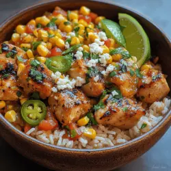 Are you ready to embark on a culinary journey that brings together the vibrant flavors of street food and the comforting essence of a home-cooked meal? The Flavor-Packed Street Corn Chicken Rice Bowl is the perfect dish to satisfy your cravings for something both hearty and refreshing. This unique recipe artfully combines juicy, marinated chicken thighs with a medley of colorful vegetables, all layered over a bed of fragrant jasmine rice. Topped with a creamy, zesty sauce, this dish is not only a feast for the taste buds but also a visual delight.
