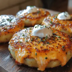 Crispy Cheesy Stuffed Potato Cakes are a delightful comfort food that has captured the hearts and taste buds of many. This dish is a harmonious blend of textures and flavors that is sure to please at any gathering. Imagine biting into a golden-brown cake, its crispy exterior giving way to a creamy, cheesy center that oozes deliciousness. Whether served as an appetizer, a snack, or a side dish, these potato cakes are incredibly versatile and can easily adapt to various occasions.