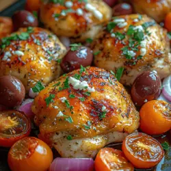 Chicken Thighs: At the heart of the Greek Air Fryer Chicken Delight are the chicken thighs. Opting for boneless, skinless chicken thighs is essential for this recipe, as they provide a perfect balance of flavor and tenderness. Unlike chicken breasts, which can often dry out when cooked, thighs are naturally more succulent and juicy. Their higher fat content not only adds depth of flavor but also keeps the meat moist during cooking. This makes chicken thighs particularly well-suited for marinades, allowing them to absorb flavors better than other cuts.
