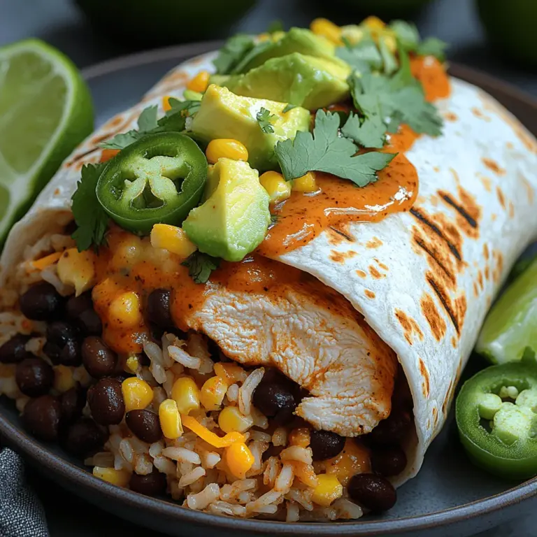 To create the perfect Spicy Chipotle Ranch Grilled Chicken Burrito, it’s essential to understand the key components that contribute to its deliciousness. Let's break down the primary ingredients used in this recipe, starting with the grilled chicken, followed by the chipotle ranch sauce, and finally the burrito filling.