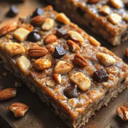 Nutty Banana Bliss Oatmeal Bars bring together the wholesome goodness of rolled oats, the natural sweetness of ripe bananas, and the creamy richness of nut butter. This harmonious blend creates a snack that is as nutritious as it is delicious. With a focus on whole foods, these bars cater to a variety of dietary needs, making them suitable for vegans, those looking for gluten-free options, or anyone simply aiming to incorporate healthier choices into their diet.