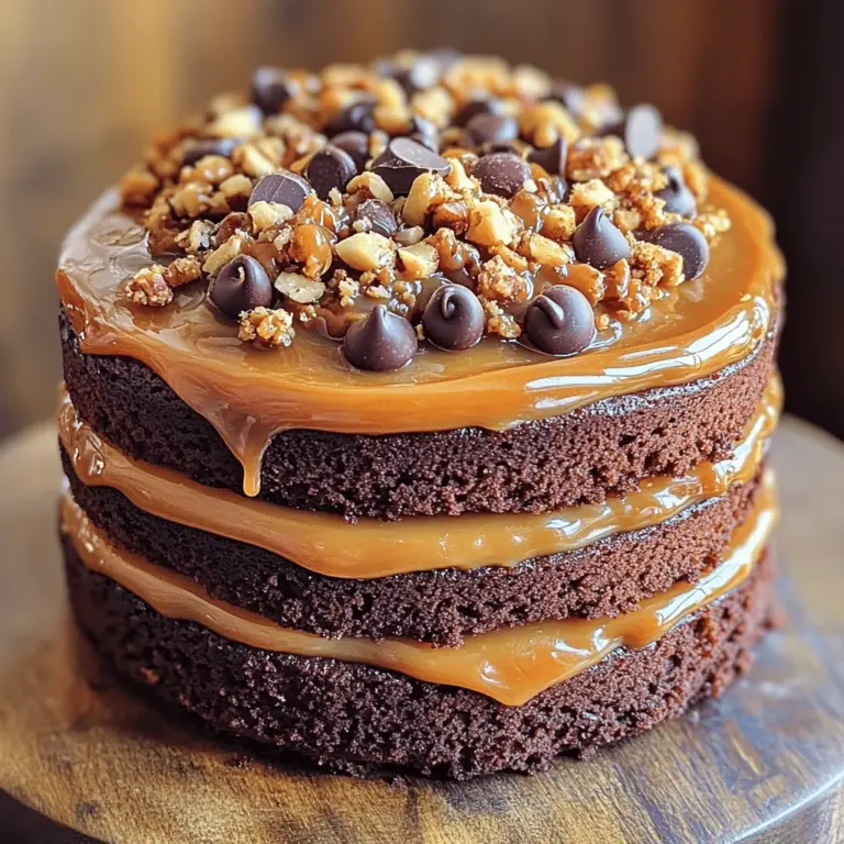 To craft the perfect Chocolate Caramel Toffee Crunch Cake, it's essential to understand the role of each ingredient that contributes to its overall allure. Here’s a closer look at the key components of this cake: