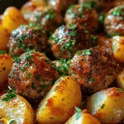 In a world where comfort food often takes the spotlight, the combination of herb-infused meatballs and rustic roasted potatoes stands out as a quintessential dish that brings warmth and satisfaction to any dining table. This classic recipe marries the rich flavors of ground beef and pork, creating tender, juicy meatballs that are bursting with herbal notes and savory goodness. Paired with rustic roasted potatoes that provide a delightful contrast with their crispy exterior and fluffy interior, this meal is not only hearty but also visually appealing.
