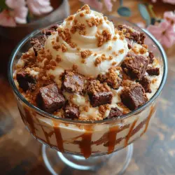 If you're in search of a show-stopping dessert that will leave your guests raving, look no further than the Caramel Cheesecake Brownie Trifle Delight. This indulgent layered dessert artfully combines the rich, chocolatey goodness of brownies with the velvety smoothness of cheesecake and the sweet, buttery notes of homemade caramel sauce. Each bite offers a delightful contrast of flavors and textures, making it an irresistible treat for any occasion.