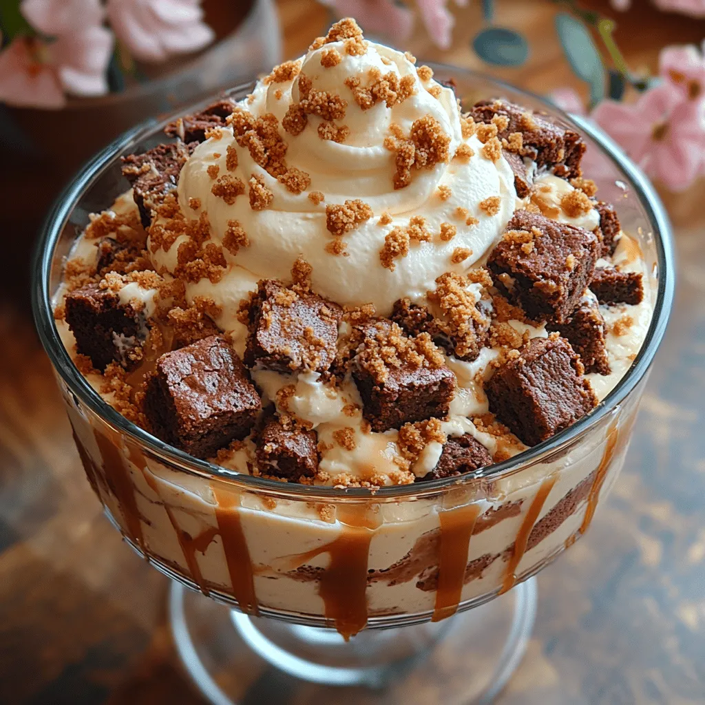 If you're in search of a show-stopping dessert that will leave your guests raving, look no further than the Caramel Cheesecake Brownie Trifle Delight. This indulgent layered dessert artfully combines the rich, chocolatey goodness of brownies with the velvety smoothness of cheesecake and the sweet, buttery notes of homemade caramel sauce. Each bite offers a delightful contrast of flavors and textures, making it an irresistible treat for any occasion.