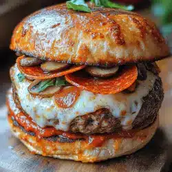 The culinary world is always abuzz with innovative combinations that merge our favorite comfort foods into one delicious dish. One of the most exciting trends is the fusion of classic burgers with the beloved flavors of pizza. Enter the Monster Pepperoni and Mushroom Pizza Burger, a mouthwatering creation that brilliantly combines the juicy goodness of a burger with the savory toppings of a pizza. This unique recipe is not only a feast for the eyes but also tantalizes the taste buds with its rich flavors and satisfying textures.