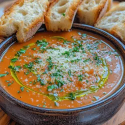 There’s something inherently comforting about a warm bowl of soup, especially when it’s as luscious and inviting as Creamy Tomato Basil Bliss. This delightful dish is not merely food; it’s an experience that stirs up feelings of nostalgia and warmth, making it perfect for any season. Whether you’re cozying up on a chilly winter evening or enjoying a light meal in the summer, this soup offers a satisfying escape from the everyday hustle and bustle.