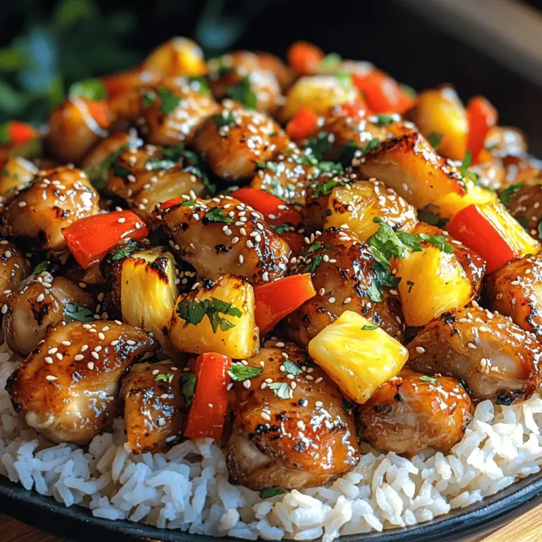 Welcome to a culinary adventure that transports your taste buds straight to a tropical paradise! The Tropical Teriyaki Chicken & Pineapple Paradise is a sensational dish that harmoniously blends the sweet and savory elements of teriyaki with the freshness of vibrant fruits and vegetables. This recipe embodies the essence of summer, featuring rich colors and delightful textures that make it an ideal choice for family dinners or gatherings.
