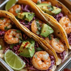 Shrimp tacos have surged in popularity in contemporary cuisine, capturing the hearts and appetites of food lovers around the world. With their delightful combination of ocean-fresh shrimp and vibrant toppings, they offer a perfect handheld meal that is as satisfying as it is delicious. Whether enjoyed at a seaside taco stand or served at a festive gathering, shrimp tacos have become a staple that embodies the essence of casual dining with a flair.