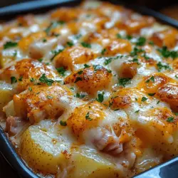 When it comes to comfort food, few dishes can rival the warmth and satisfaction of a hearty casserole. The Cheesy Ham & Potato Extravaganza is a quintessential example, combining the creamy richness of cheese with the savory, smoky notes of ham and the satisfying bite of tender potatoes. This dish is more than just a meal; it’s an experience that brings people together, making it perfect for family gatherings, potlucks, or a cozy weeknight dinner at home.
