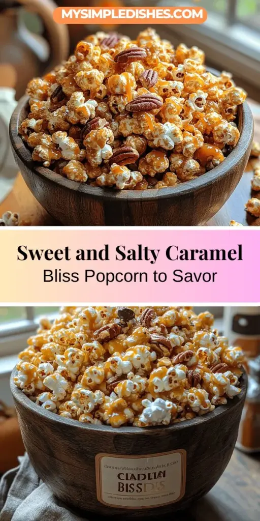 Indulge in the ultimate sweet and salty snack with this delightful Caramel Bliss Popcorn recipe! Perfect for movie nights, parties, or cozy evenings at home, this homemade treat combines fluffy popcorn with a rich caramel coating that balances sweetness and saltiness. With optional mix-ins like nuts and chocolate, you can customize every batch to your liking. Dive into the joy of crafting this irresistible snack that brings a touch of nostalgia to any occasion!