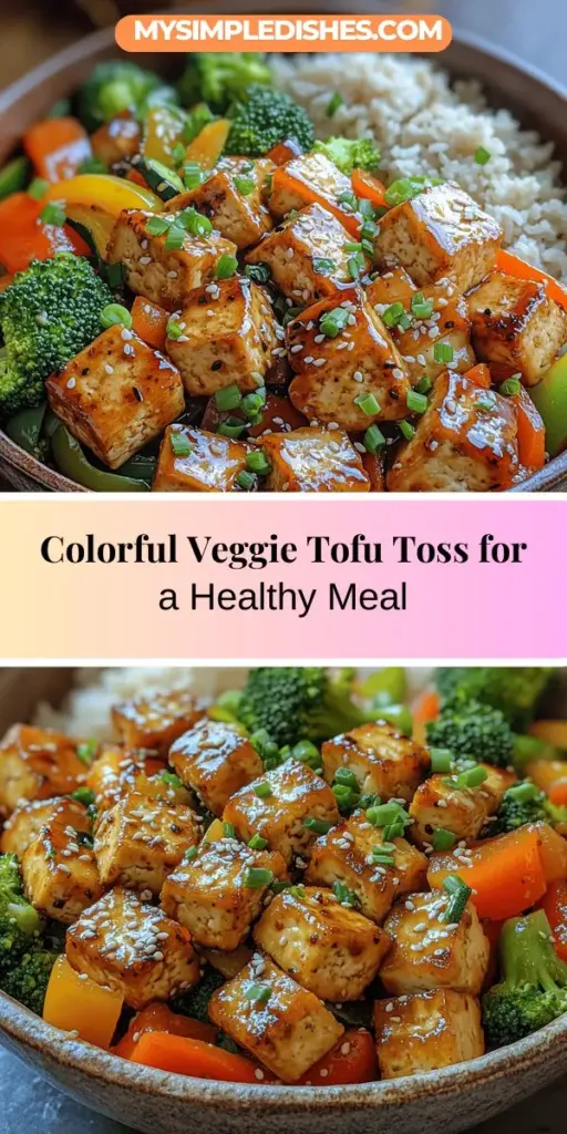 Discover the delightful Vibrant Veggie Tofu Toss, a colorful, plant-based dish that's a feast for both the eyes and the palate. Packed with firm tofu and a rainbow of fresh vegetables like broccoli, bell peppers, and carrots, this recipe is not only tasty but also loaded with nutrients. Quick and easy to prepare, it's an excellent choice for those seeking healthier meal options while embracing the joys of plant-based cooking. Elevate your dining experience today with this vibrant, flavorful stir-fry!