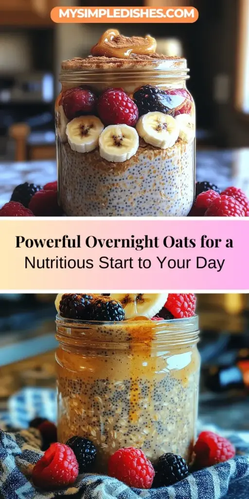 Discover the magic of Power-Packed Overnight Oats, a nutritious and convenient breakfast perfect for any lifestyle. These no-cook oats soak overnight in your choice of milk, resulting in a creamy, flavorful dish full of fiber, protein, and healthy fats. Customizable to suit your taste, add fruits, nuts, and sweeteners for a truly delicious experience. Say goodbye to busy mornings and hello to a satisfying, energy-boosting meal that fits seamlessly into your routine.