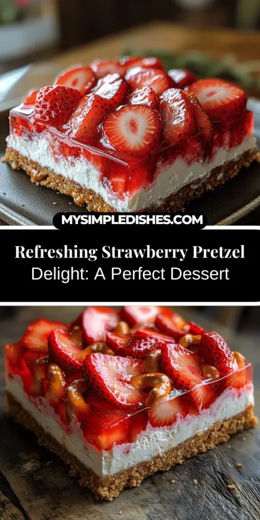 Discover the ultimate Strawberry Pretzel Delight, a refreshing dessert that perfectly balances salty pretzels, creamy cheese, and sweet strawberries. This nostalgic favorite is easy to make and ideal for any gathering, bringing a delightful contrast of flavors and textures to your table. Follow our step-by-step recipe guide to create this stunning treat that will impress family and friends. Ideal for potlucks or special occasions, you won’t want to miss out on this crowd-pleaser!