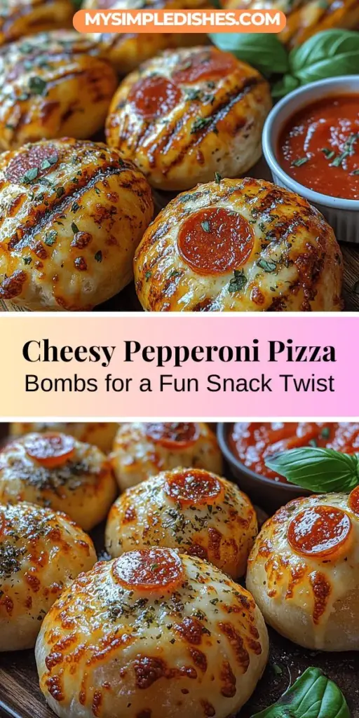 Discover the ultimate snack for pizza lovers with Cheesy Pepperoni Pizza Bombs! These bite-sized treats combine gooey mozzarella, savory pepperoni, and fluffy dough for a fun and easy appetizer or game-day snack. Perfect for sharing, they invite a communal atmosphere and are simple to make with just a few ingredients. From preparation to baking, this recipe will have everyone diving in for more. Get ready to impress family and friends with this delicious, nostalgic treat that’s perfect for any occasion!