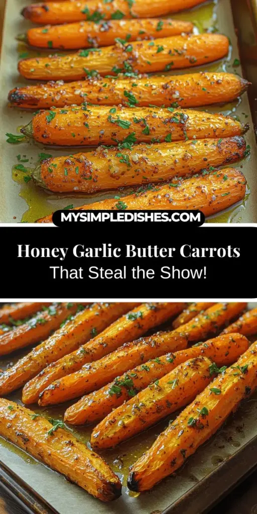 Transform your ordinary meals with this delightful honey garlic butter roasted carrots recipe. Infusing fresh baby carrots with a rich, sweet glaze made from unsalted butter, honey, and aromatic garlic, this dish offers a perfect balance of flavors. The vibrant orange color and caramelized exterior make it visually appealing for any occasion. Easy to prepare, these roasted carrots are packed with nutrients and complement a variety of proteins, making them an ideal side dish. Enjoy the gourmet experience at home!
