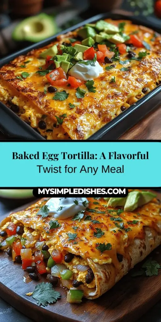 Discover a delicious and versatile dish with this baked egg tortilla recipe that brings traditional flavors with a creative twist. Perfect for breakfast or brunch, it's easy to customize for any dietary preference, whether vegetarian, gluten-free, or dairy-free. This egg-based dish combines tortillas, fresh vegetables, and cheese, offering a nutritious meal that can be enjoyed by the whole family. Unleash your culinary creativity and savor the delightful flavors in every bite!