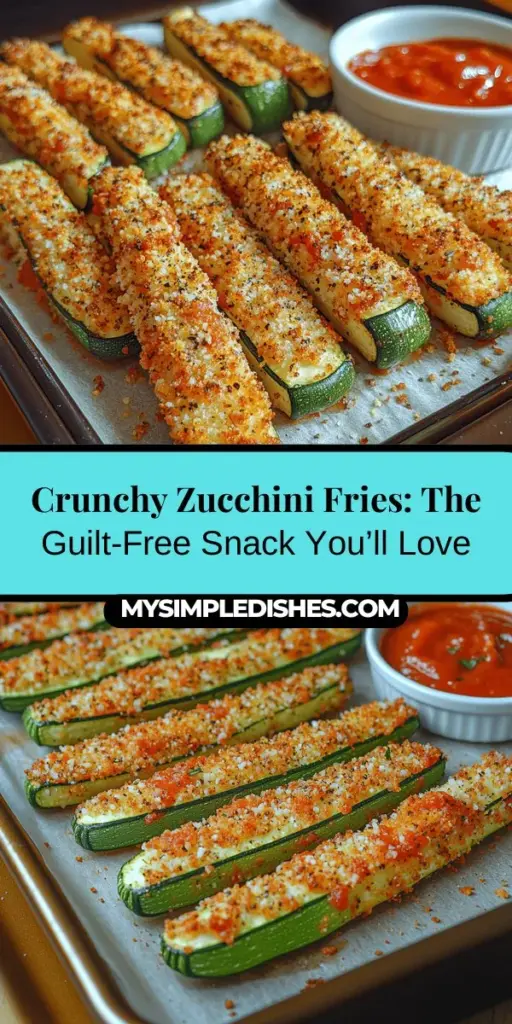 Discover the delicious world of Crunchy Zucchini Delight Fries, a healthy alternative to traditional snacks! These flavorful fries are not only crispy and satisfying but also packed with essential nutrients. Easy to make and perfect for any occasion, they offer a delightful crunch that pairs well with your favorite dips. Transform this versatile vegetable into a guilt-free treat that will please everyone! Enjoy a delicious, nutritious snack without sacrificing taste.
