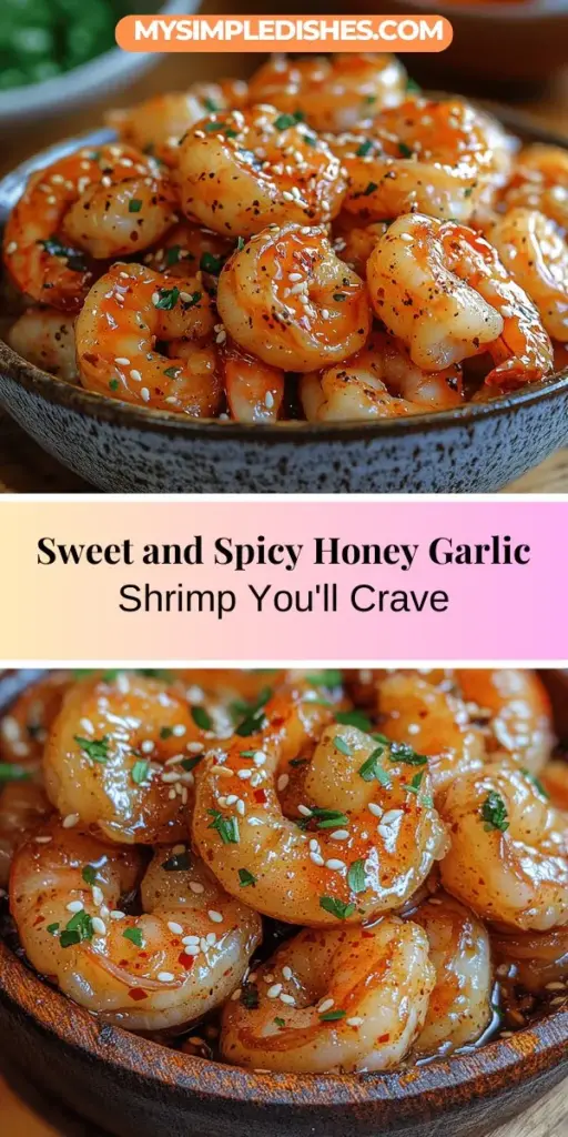 Discover the irresistible flavors of Sweet & Spicy Honey Garlic Shrimp! This recipe combines tender shrimp with a mouthwatering sauce of honey, sriracha, and aromatic garlic, creating a perfect blend of sweetness and heat. Easy to prepare, it's a fantastic option for busy weeknights or special occasions. Serve it over rice or alongside fresh vegetables for a delightful meal that will impress family and friends. Dive into the joy of cooking and enjoy every flavorful bite!