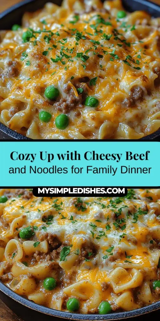 Discover the warmth of Cheesy Beef and Noodles Delight, the ultimate comfort dish that brings families together. This creamy meal, featuring tender egg noodles, savory ground beef, and gooey cheddar, is easy to make in under 30 minutes. Perfect for busy weeknights, it's customizable with veggies or different cheeses to suit everyone’s taste. Experience the joy of homemade comfort food that transforms dinner into a cozy gathering, making every bite a heartwarming experience.