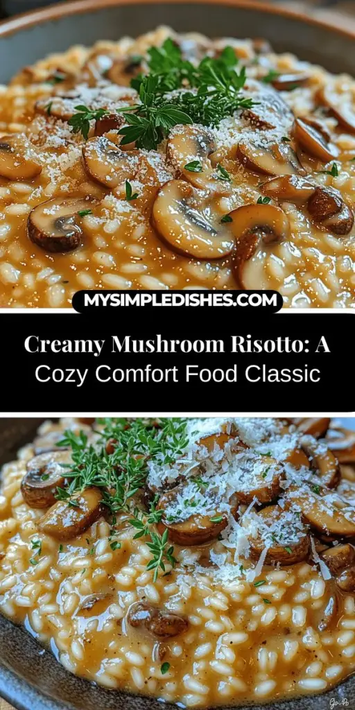 Elevate your comfort food game with this Savory Forest Creamy Mushroom Risotto, a rich and satisfying dish perfect for any occasion. Made with Arborio rice and a medley of earthy mushrooms, this recipe features a creamy texture that is bursting with deep, savory flavors. Learn about the art of risotto cooking, choose high-quality ingredients like fresh mushrooms and homemade broth, and discover tips for creating a luxurious meal that’s both indulgent and nourishing. Perfect for impressing guests or enjoying a cozy night in!