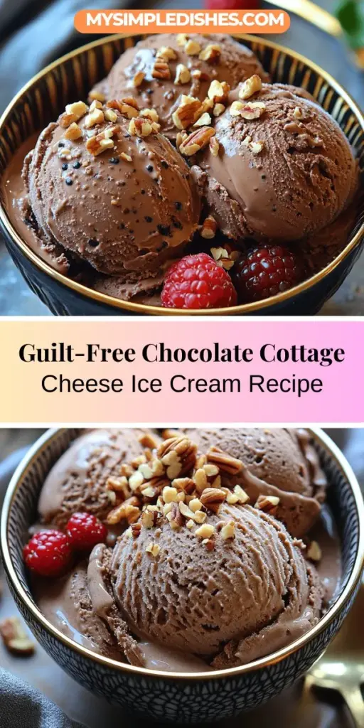 Discover the amazing world of guilt-free desserts with this Decadent Chocolate Cottage Cheese Ice Cream! Perfect for health-conscious sweets lovers, this recipe uses cottage cheese for creaminess and protein, making it a nutritious alternative to traditional ice cream. With rich cocoa powder, natural sweeteners, and your choice of milk, you can indulge your sweet cravings responsibly. Whip up this easy recipe and enjoy a delicious treat that aligns with your health goals.