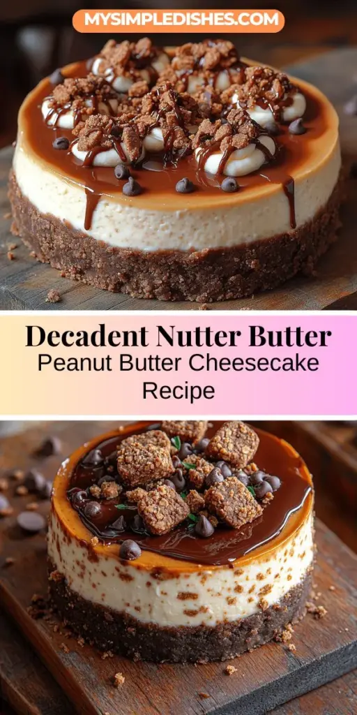 Discover the ultimate dessert indulgence with Nutter Butter Peanut Butter Cheesecake! This dreamy treat combines the rich flavors of peanut butter with a delicious Nutter Butter cookie crust. Perfect for any occasion, this creamy and decadent cheesecake is sure to impress your guests. Follow our step-by-step guide to create this delightful dessert that balances sweetness and nuttiness. Treat yourself and your loved ones to a slice of pure bliss that will satisfy every peanut butter lover's craving!