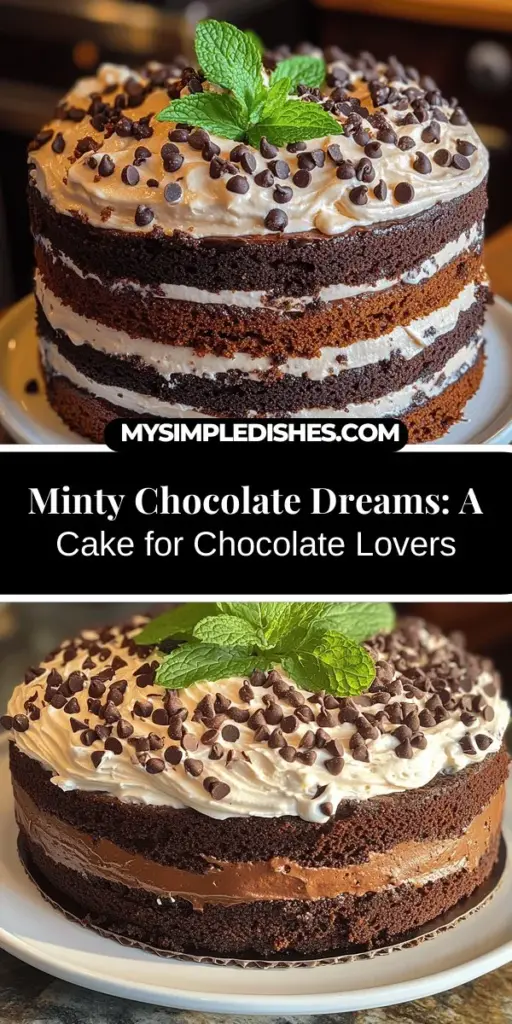 Indulge in the delightful world of Minty Chocolate Dreams, the ultimate dessert for chocolate lovers! This decadent cake pairs rich chocolate with refreshing mint for a unique twist on classic flavors. Perfect for any occasion, from casual gatherings to formal celebrations, each bite offers a beautiful harmony of taste and texture. Easy to prepare and visually stunning, this cake is guaranteed to impress your guests and elevate your dessert game.