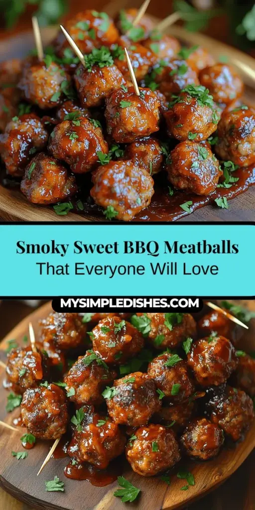 Discover the deliciousness of Smoky Sweet BBQ Meatballs, perfect for any occasion! These flavorful meatballs combine the richness of ground beef and pork with a hint of sweetness from barbecue sauce, creating a delightful taste experience. Easy to prepare, they make fantastic appetizers or hearty meals in sub sandwiches. With simple ingredients and minimal fuss, you'll impress family and friends with this crowd-pleaser. Get ready for a memorable dining experience!