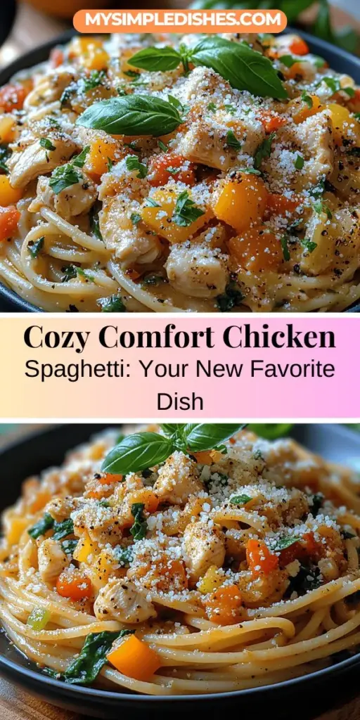 Dive into the warmth and nostalgia of Cozy Comfort Chicken Spaghetti, the perfect dish for any occasion. With tender chicken, al dente spaghetti, and a rich, creamy sauce featuring savory vegetables and aromatic seasonings, this hearty meal is a culinary hug for the soul. Ideal for family dinners or cozy nights in, it's not just about the flavors but also the memories created around the table. Discover how to create this delicious comfort food and bring joy to your dining experience.
