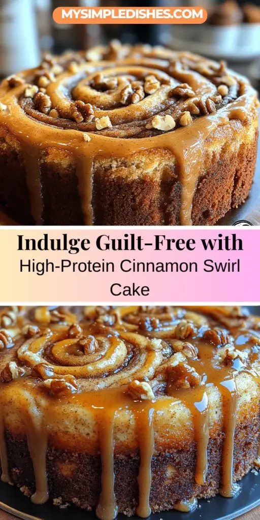 Discover the perfect blend of indulgence and nutrition with this High-Protein Cinnamon Swirl Cake! Crafted for health-conscious dessert lovers, this cake combines rich cinnamon flavors with protein-packed ingredients, making it ideal for breakfast, snacks, or guilt-free desserts. With a soft, fluffy texture and natural sweeteners, this recipe satisfies cravings while keeping you aligned with your nutritional goals. Learn how to create this delicious treat that everyone will enjoy!