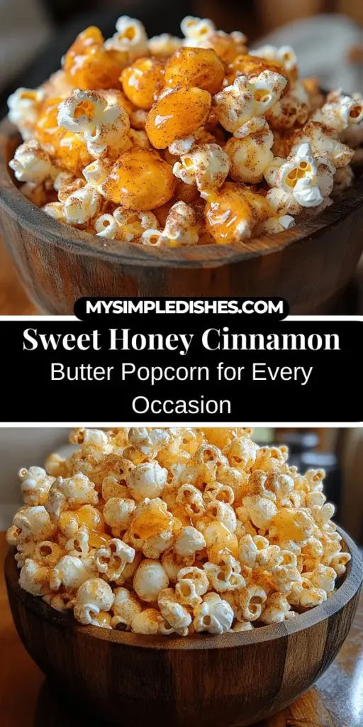 Discover the joy of making Sweet Serenity Honey Cinnamon Butter Popcorn, a delightful twist on a classic snack. This recipe combines fluffy popcorn with a rich blend of melted butter, warm honey, and aromatic cinnamon for a sweet experience that's perfect for any occasion. Whether it's movie nights, game days, or casual gatherings with friends, this easy-to-make treat is sure to impress. Elevate your snacking game and enjoy this cozy, flavorful popcorn delight!