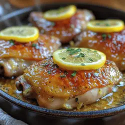 Discover the vibrant flavors of the Mediterranean with this delectable Lemon Garlic Chicken Thighs recipe. This dish invites you to experience the sunny, aromatic, and fresh tastes that characterize Mediterranean cuisine. Marinated in a blend of zesty lemon, aromatic garlic, and a medley of fresh herbs, this recipe promises a burst of flavor in every bite. The tender chicken thighs absorb the marinade beautifully, resulting in a dish that's not only delicious but also visually appealing.