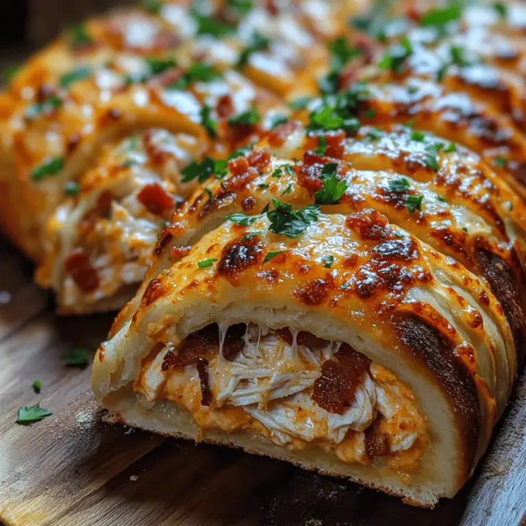 In recent years, stromboli has surged in popularity, quickly becoming a favorite comfort food across the United States. This versatile dish, often enjoyed as a finger food or a casual meal, allows for endless creativity in its fillings and flavors. One standout variation that has captured the hearts (and appetites) of many is the Chicken Bacon Ranch Stromboli. This delightful dish marries tender, juicy chicken with crispy bacon, all enveloped in a warm, golden crust, and enhanced by the rich, creamy essence of ranch dressing.