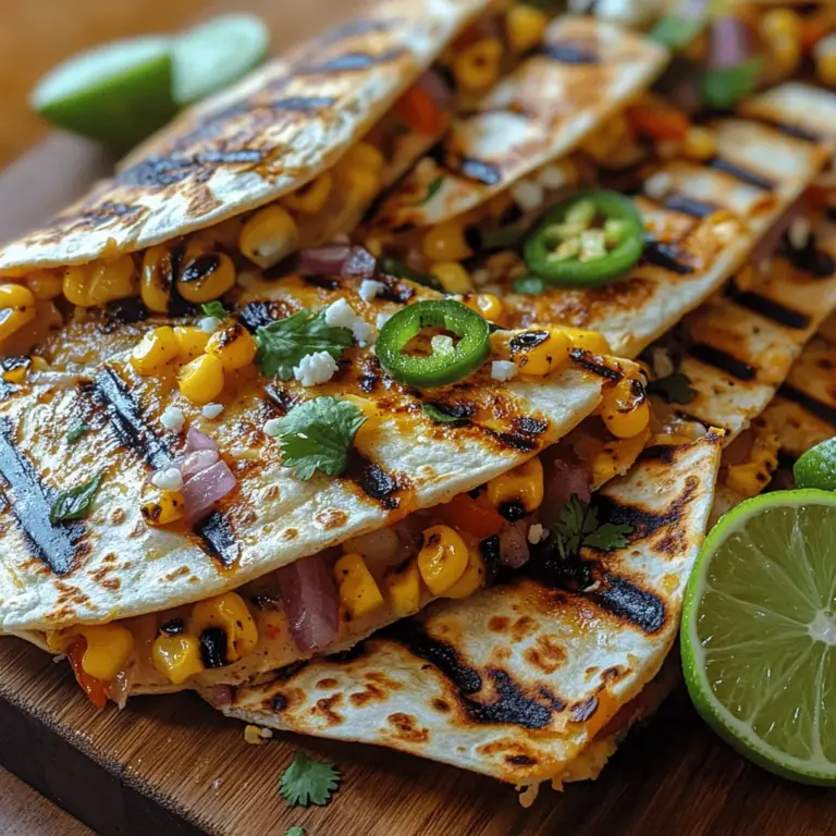 In the realm of comfort food, few dishes are as universally beloved as quesadillas. These delectable creations offer a versatile canvas for a variety of flavors and fillings, making them a staple in many households. Among the multitude of variations, Spicy Grilled Corn Quesadillas hold a special place in the hearts of food lovers. This dish not only tantalizes the taste buds with its delightful combination of fresh corn, vibrant peppers, and a melty cheese blend, but it also showcases seasonal ingredients that infuse each bite with the essence of summer.