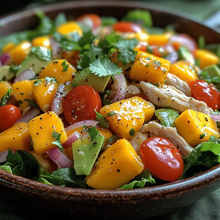To create a delicious Mango Avocado Chicken Salad, it's essential to understand the ingredients that come together to make this dish not only tasty but also nutritious. Each component plays a vital role in contributing unique flavors and health benefits, making this salad a well-rounded choice for any meal.