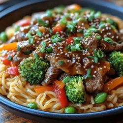 If you're in search of a quick yet satisfying meal that bursts with flavors, then look no further than the Sizzling Beef Noodle Delight. This dish is a staple in many Asian households, celebrated not only for its vibrant taste but also for its incredible fusion of textures. The tender beef, silky noodles, and crisp vegetables come together in a harmony of sizzling goodness, making it a perfect candidate for weeknight dinners when time is of the essence.