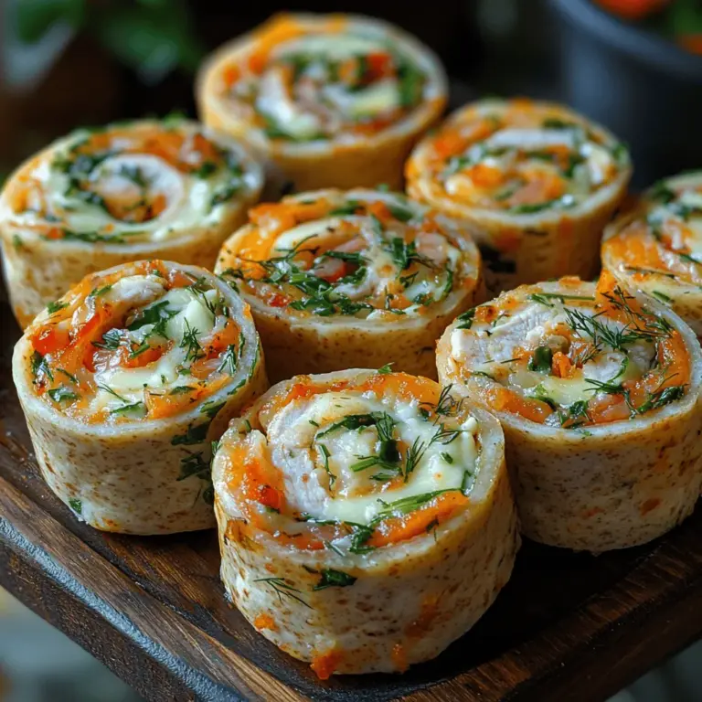 The Turkey & Swiss Delight Pinwheels are not just a feast for the taste buds; they also provide substantial health benefits thanks to their wholesome ingredients. Turkey breast is a lean source of protein that helps keep you feeling full, while Swiss cheese adds a rich, nutty flavor along with a dose of calcium. With the addition of baby spinach, these pinwheels become a nutrient-packed snack that is as good for you as it is satisfying.