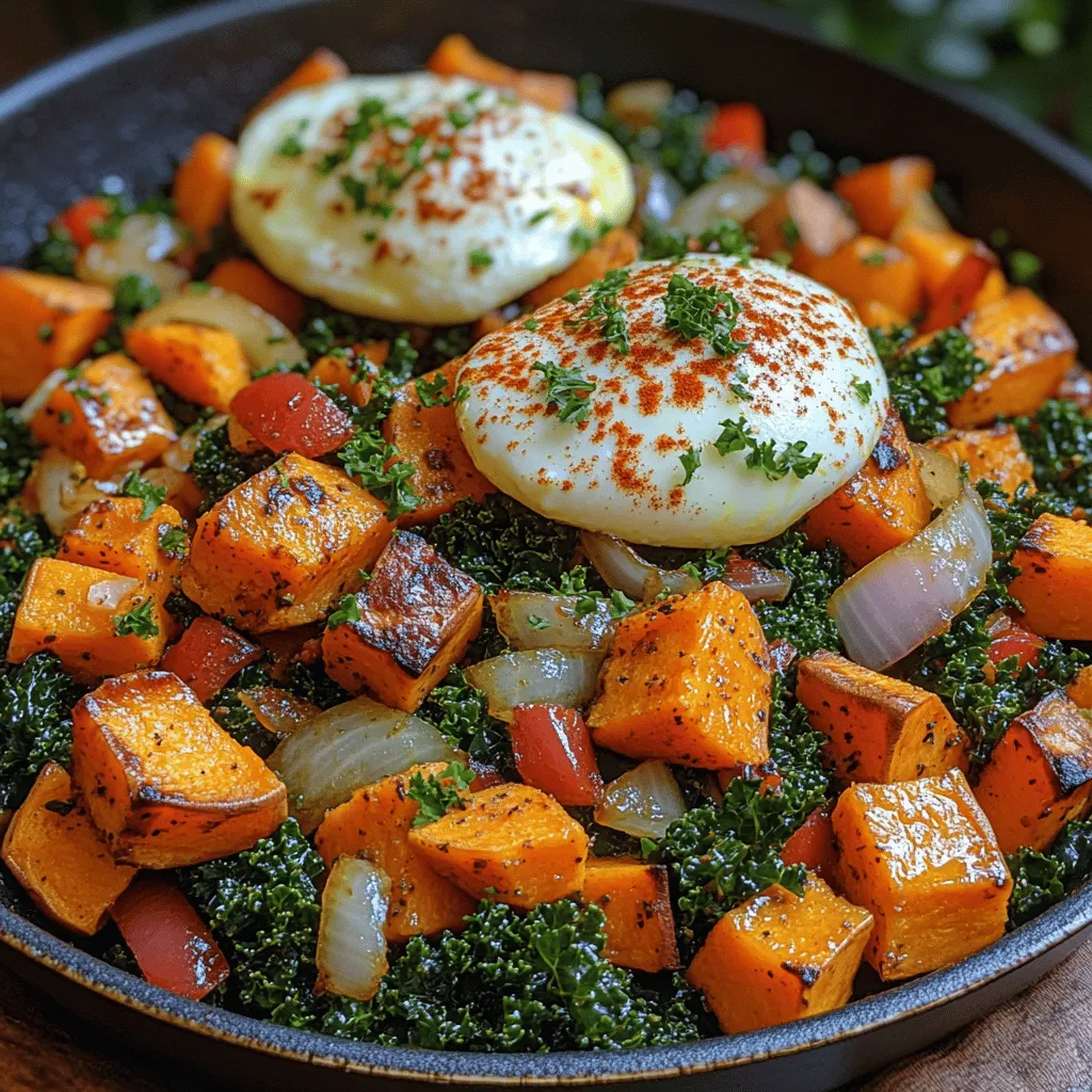 In the realm of wholesome and hearty meals, Sweet Potato Kale Hash emerges as a standout option for breakfast, lunch, or dinner. This delicious dish combines the earthy sweetness of roasted sweet potatoes with the robust, slightly peppery flavor of kale, creating a colorful and nutrient-dense meal that's as appealing to the eye as it is to the palate. Whether you’re looking for a filling breakfast to kickstart your day, a satisfying lunch to fuel your afternoon, or a light dinner option, this Sweet Potato Kale Hash recipe has you covered.