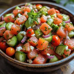 When the summer sun shines bright and the days grow long, there's nothing quite like a refreshing salad to invigorate your taste buds and cool you down. The Fiesta Watermelon Splash Salad is a vibrant blend of colorful ingredients that not only looks appealing but also delivers a punch of flavor with each bite. This salad combines the natural sweetness of watermelon with the crunch of fresh vegetables and the tang of feta cheese, making it a delightful choice for gatherings, picnics, or a light meal on a warm evening.